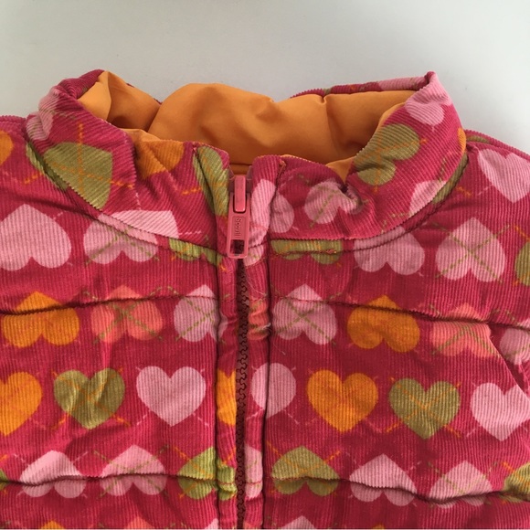 Gymboree Kid’s Quilted Corduroy Puffer Vest in Hearts Multicolor - Picture 2 of 8